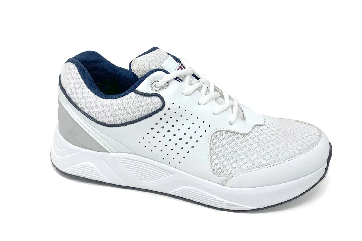 hybrid design Ready To Go FITec 9720 White - Men's Added-Depth Light Mesh Lace Walking Shoe