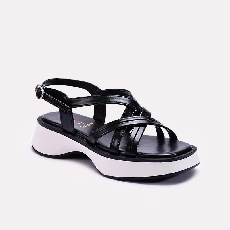 Angel Glow Quick Drying Airport Travel Black Chunky Casual Sandals 0421469