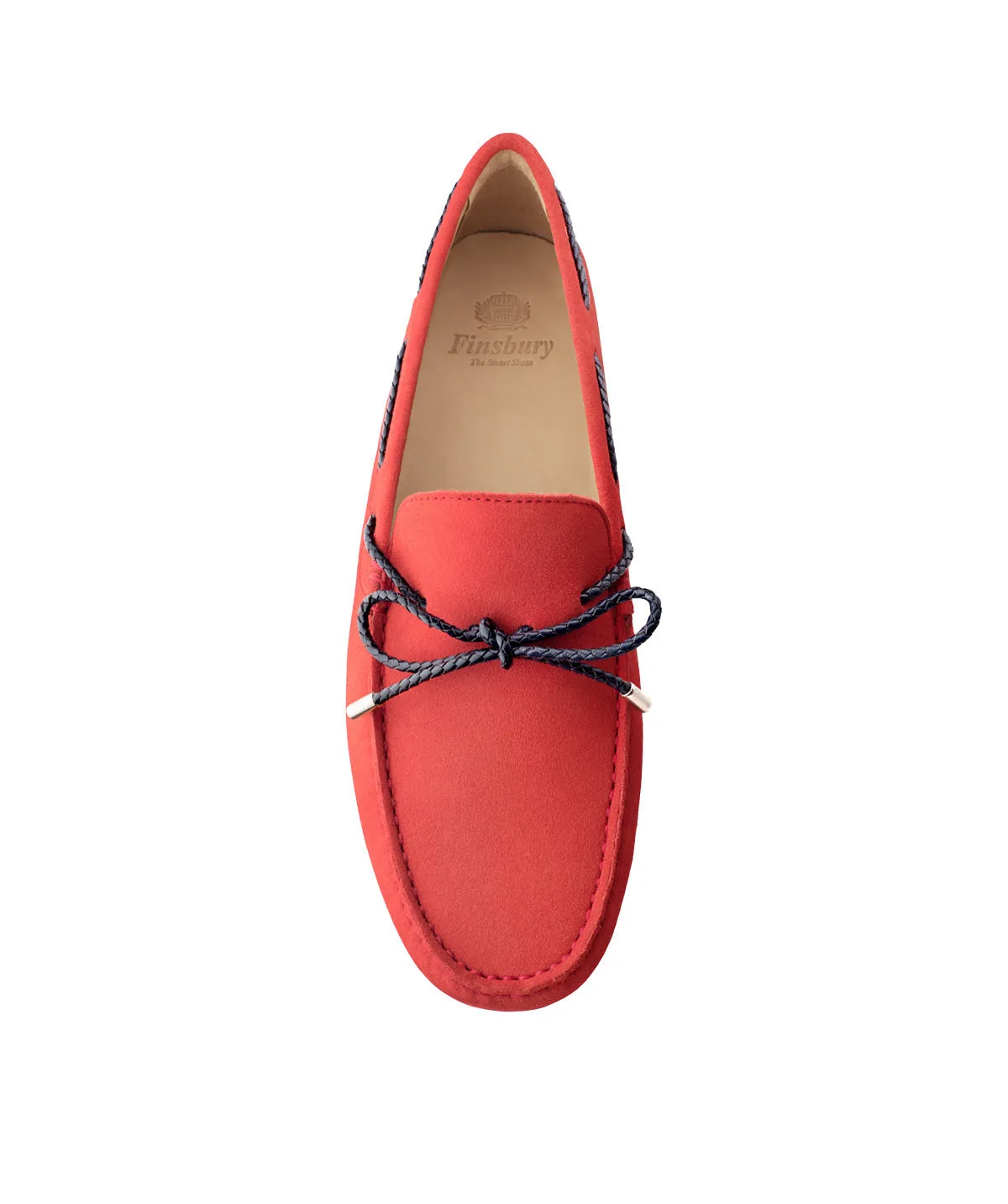Brogue Detail Dust Safe Mocassin CANCUN Daim Rouge