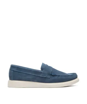 Mocassin ACAPULCO Veau Velours Bleu Azur Glossy Edge Always Shade