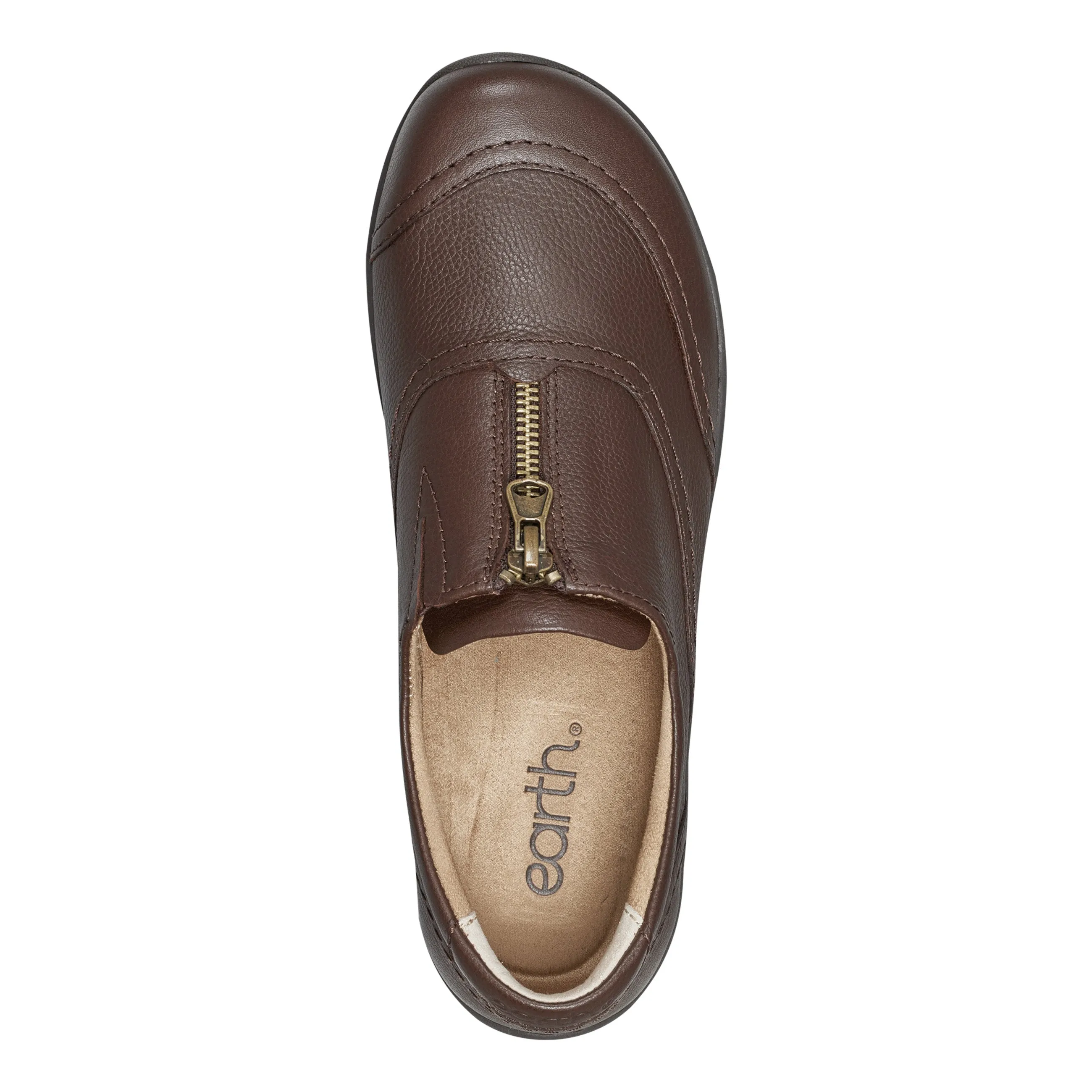 Fannie Round Toe Casual Slip-on Flats material Pearl Shine