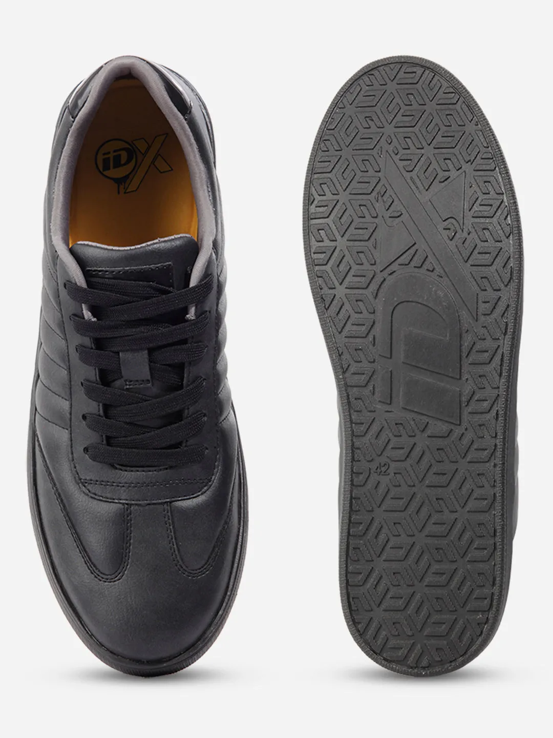 Men's Black Lace Up Sneakers IX6020 Designer Style