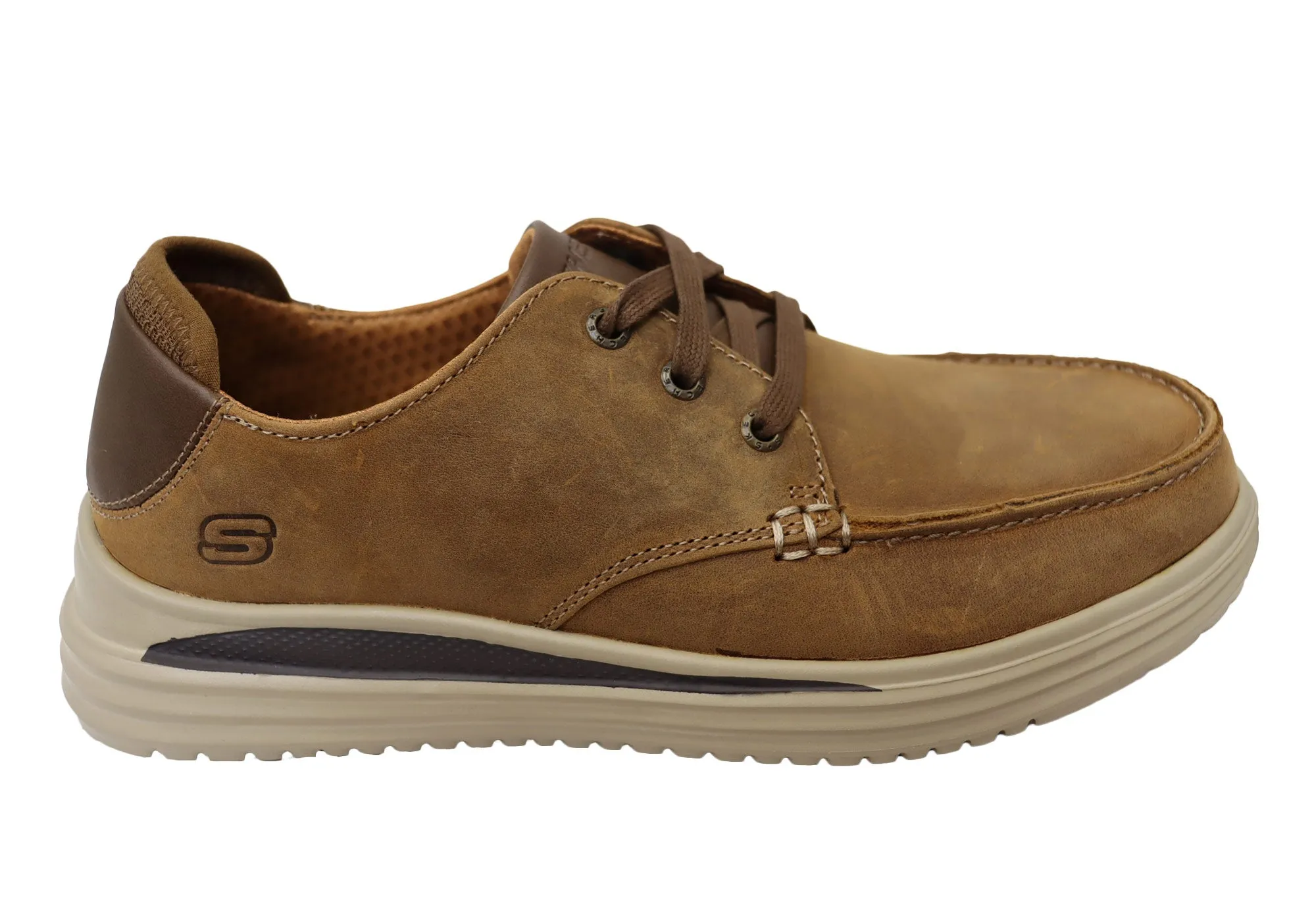Skechers Mens Proven Valargo Comfortable Leather Lace Up Shoes Sport Enthusiast