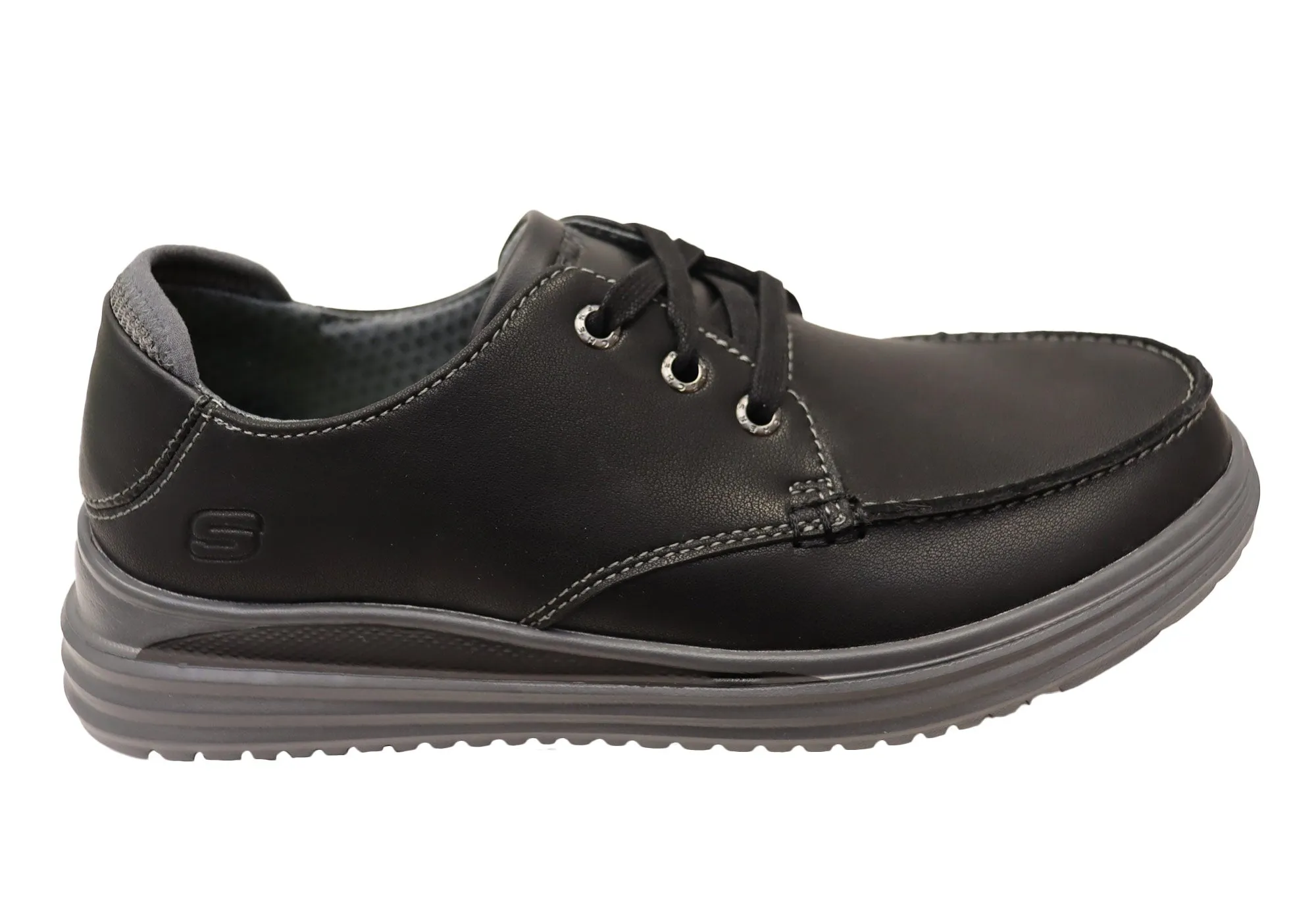 Dynamic Traction Sustainable Sole Construction Skechers Mens Proven Valargo Comfortable Leather Lace Up Shoes