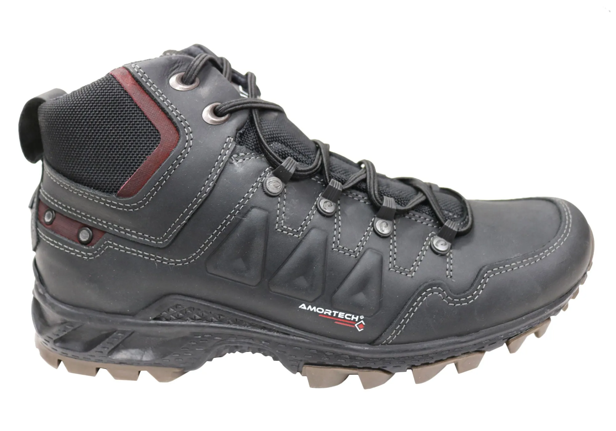 Pegada Riccardo Mens Comfortable Leather Boots Made In Brazil Grippy Outsole Weekend Wanderer