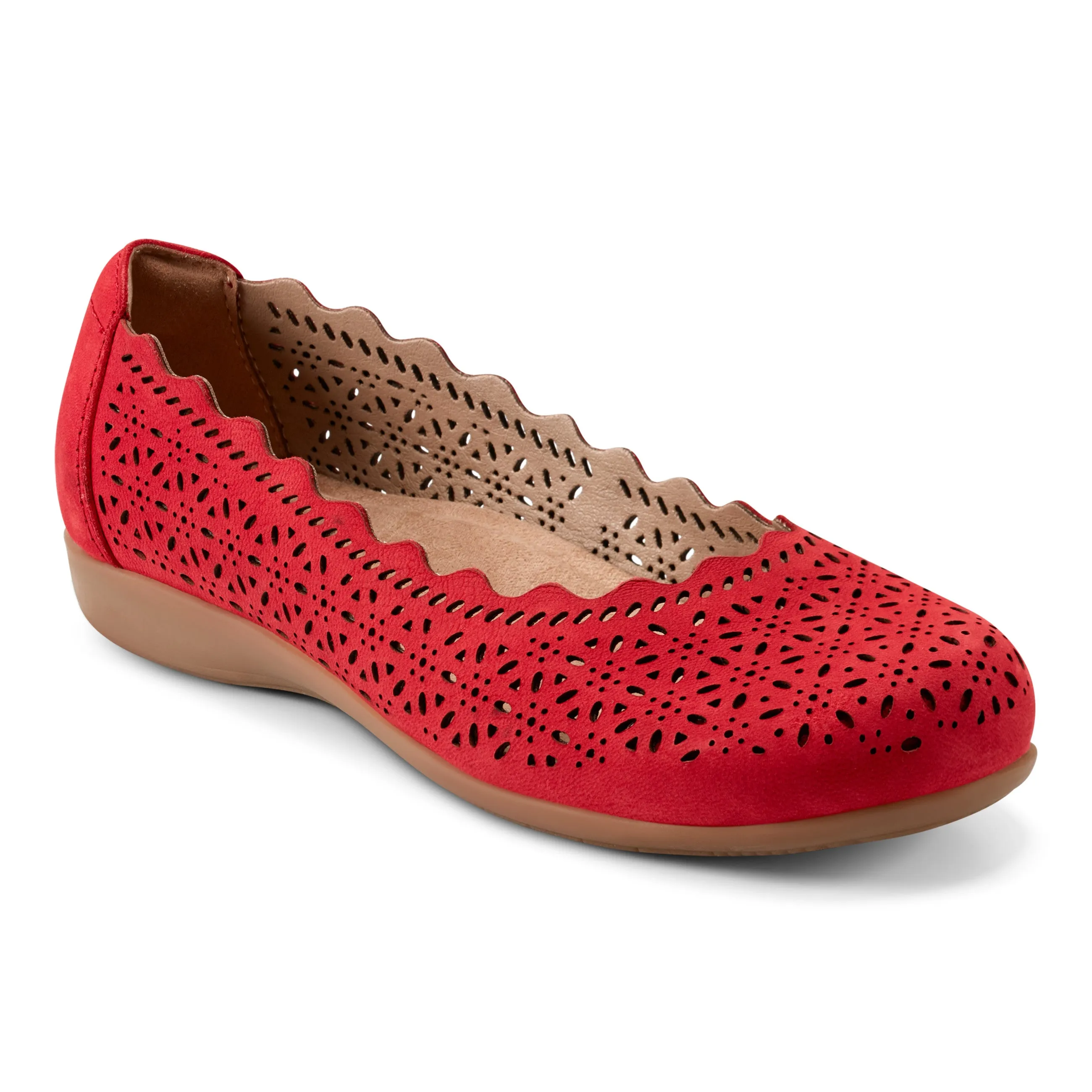 Trail Ease Gloss Finish Bria Round Toe Casual Slip-on Ballet Flats
