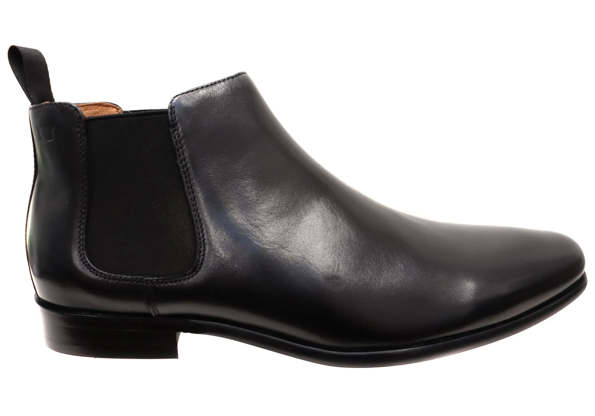 Florsheim Mens EE Extra Wide Leather Barret Plain Toe Chelsea Boots Soft outsole