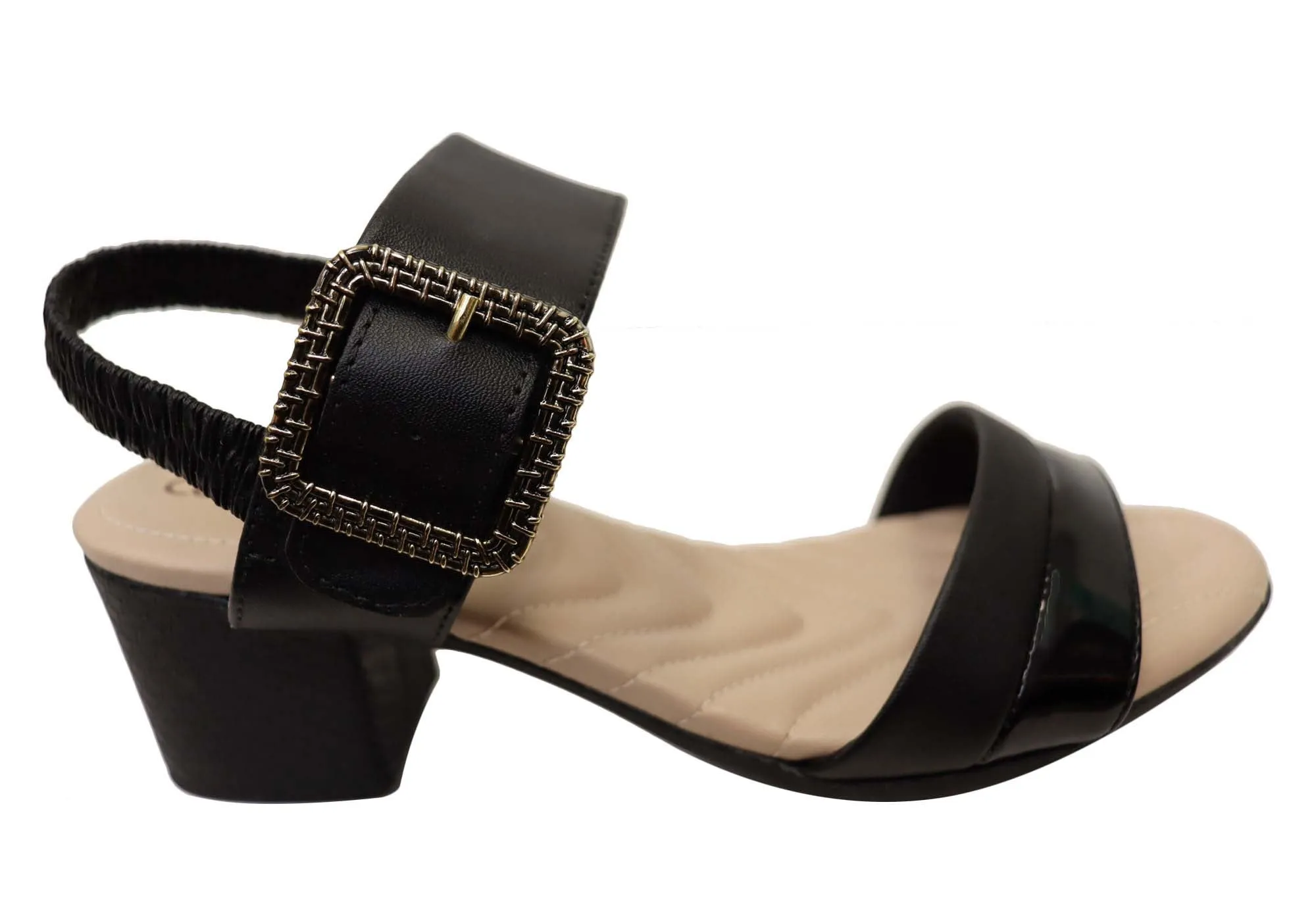 City Easy Comfortflex Beatrice Womens Comfortable Brazilian Heels Dress Sandals
