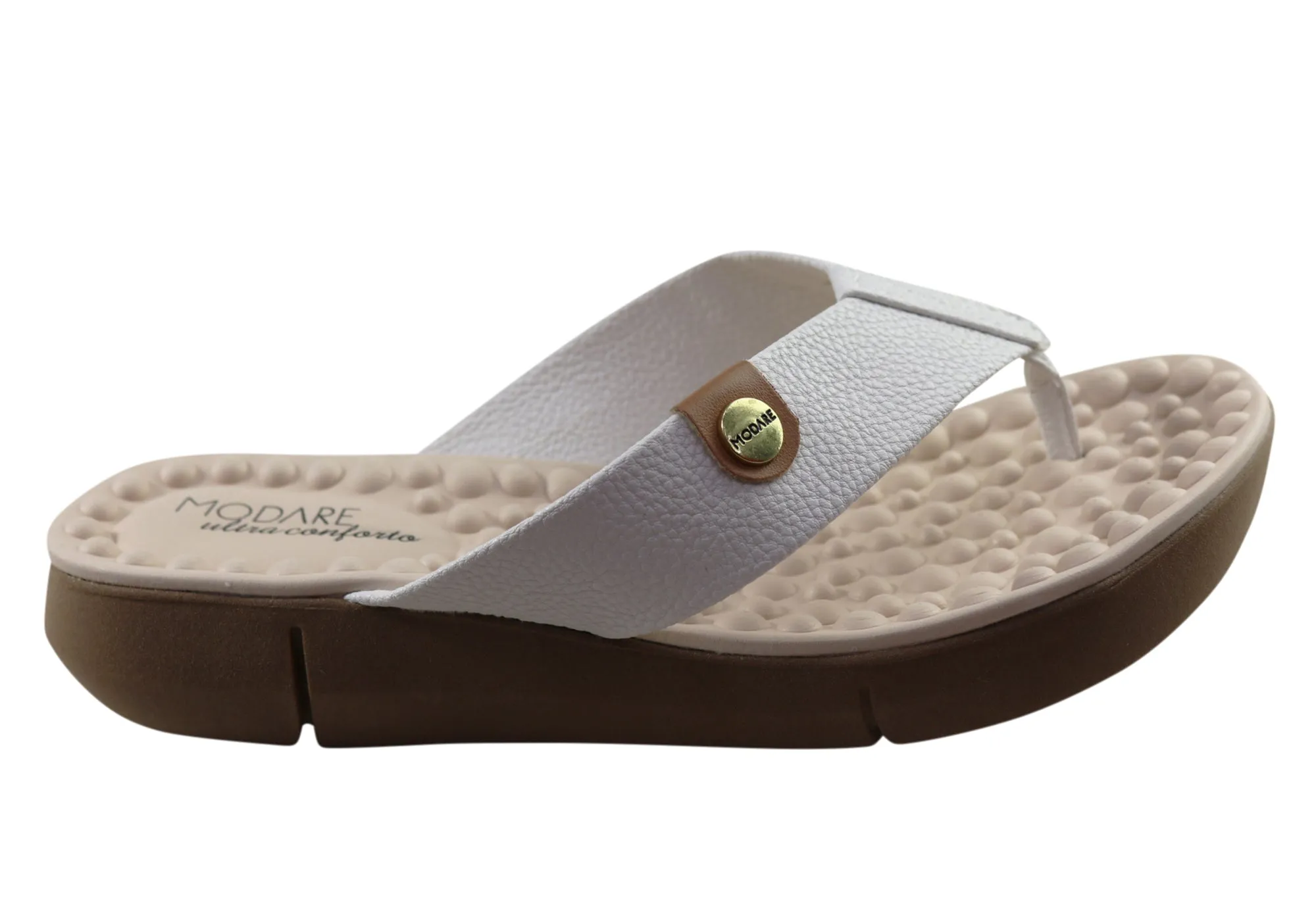 Modare Ultraconforto Verity Womens Thongs With Massage Balls Classic Summer Shoes Ankle Soft