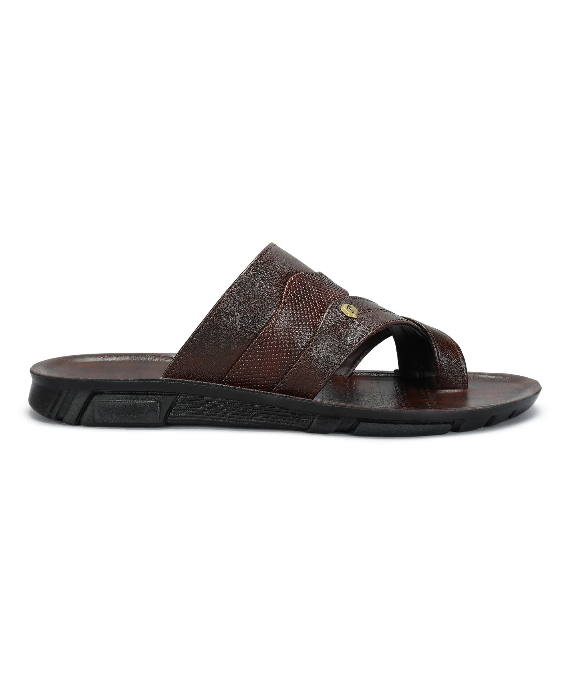 Paragon Men's Slip-on Brown Sandals for Men | Comfortable Sole & Durable Travel Shoes Comfort Supportive Outdoor Footwear