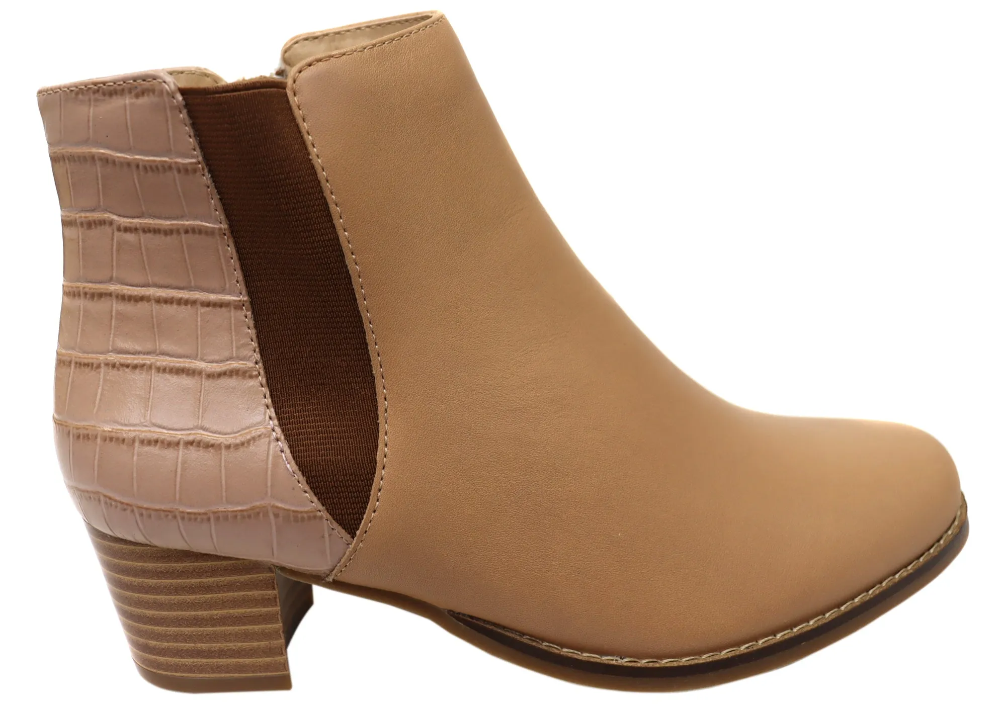 Clean Cut Scholl Orthaheel Heaven Womens Comfortable Leather Ankle Boots