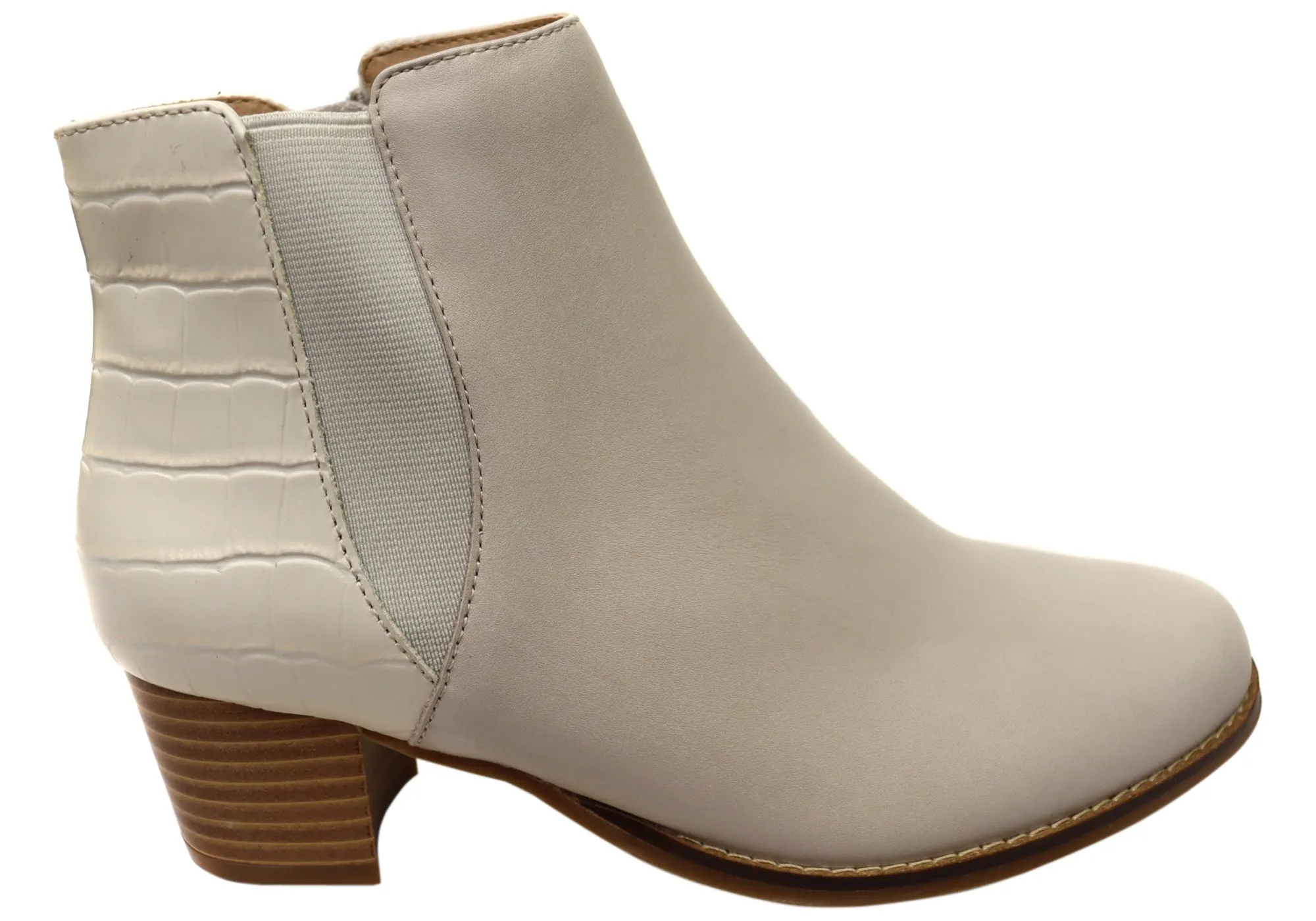 Scholl Orthaheel Heaven Womens Comfortable Leather Ankle Boots Side zipper