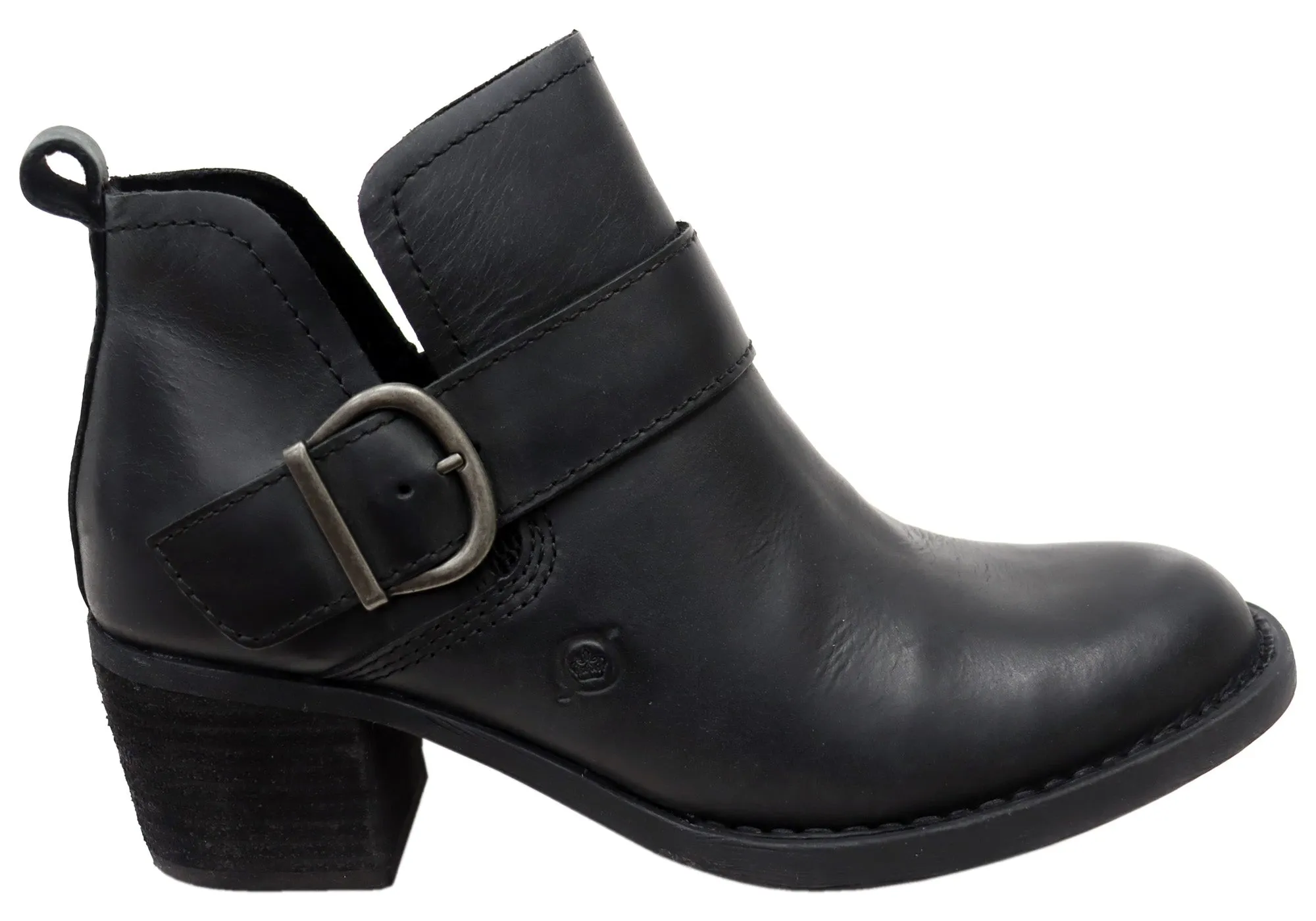 Comfy Cushion Born Royce Womens Comfortable Leather Mid Heel Ankle Boots