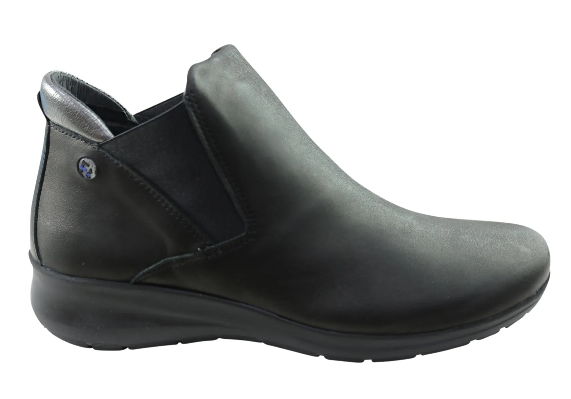 Flex & Go Yorka Womens Comfort Leather Ankle Boots Made In Portugal Urban Comfort
