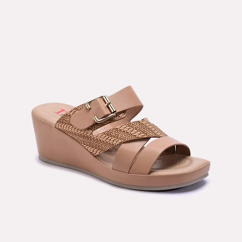 Fawn Wedge Casual Slippers 0413267 Mid Top Dance Fit