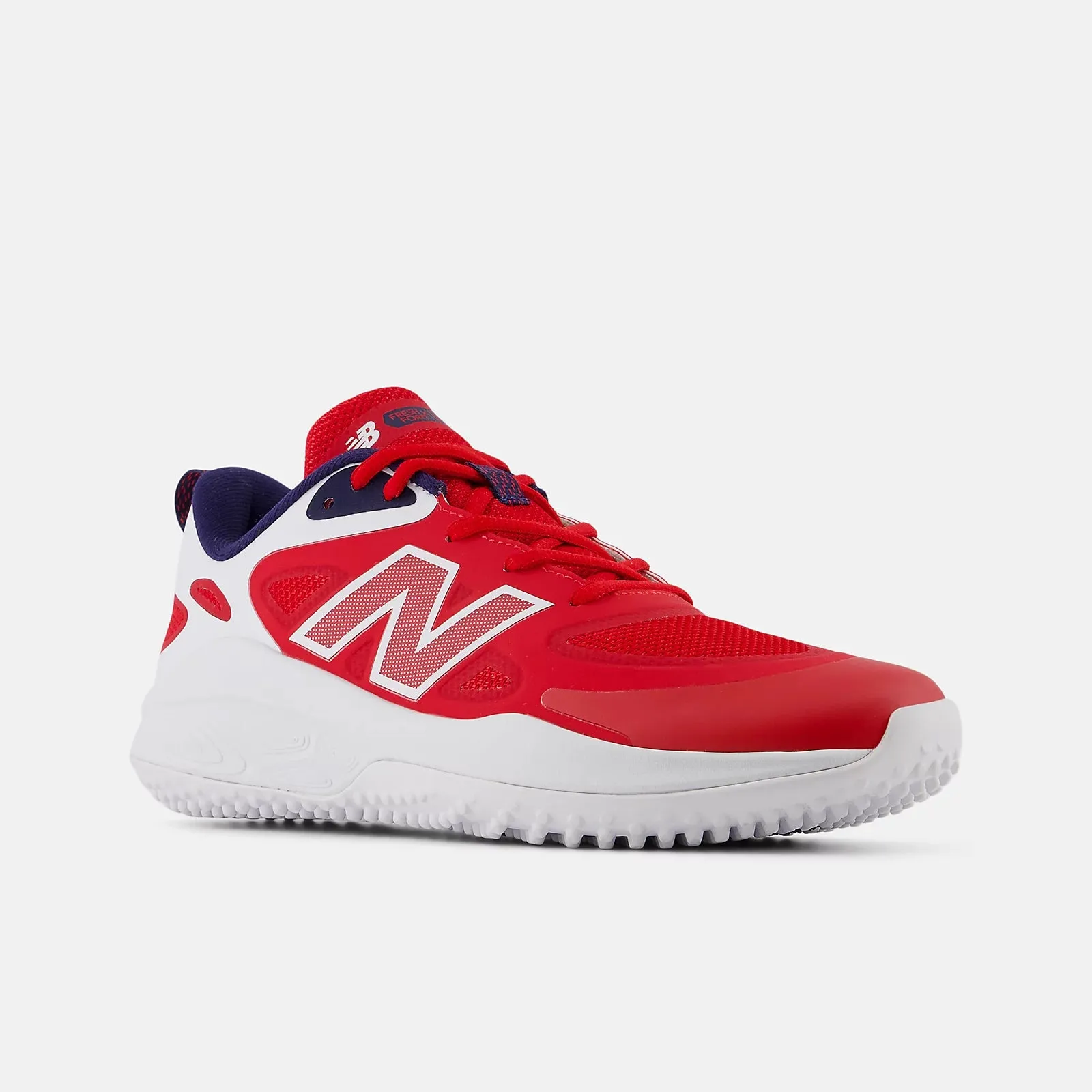 Fire Red New Balance Women's Fresh Foam x Velo v4 Turf-Trainer Softball Shoes - Red/White/Navy STVELOU4