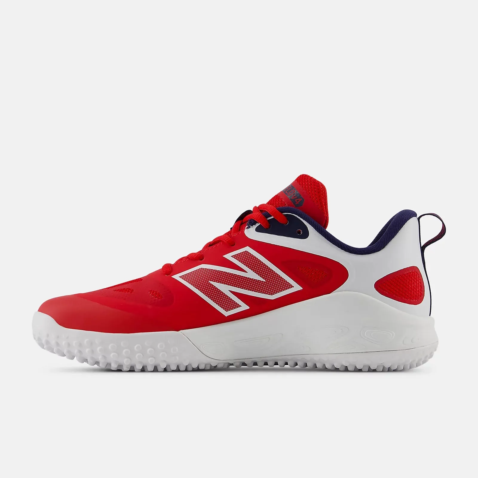 New Balance Women's Fresh Foam x Velo v4 Turf-Trainer Softball Shoes - Red/White/Navy STVELOU4 Lace Tie