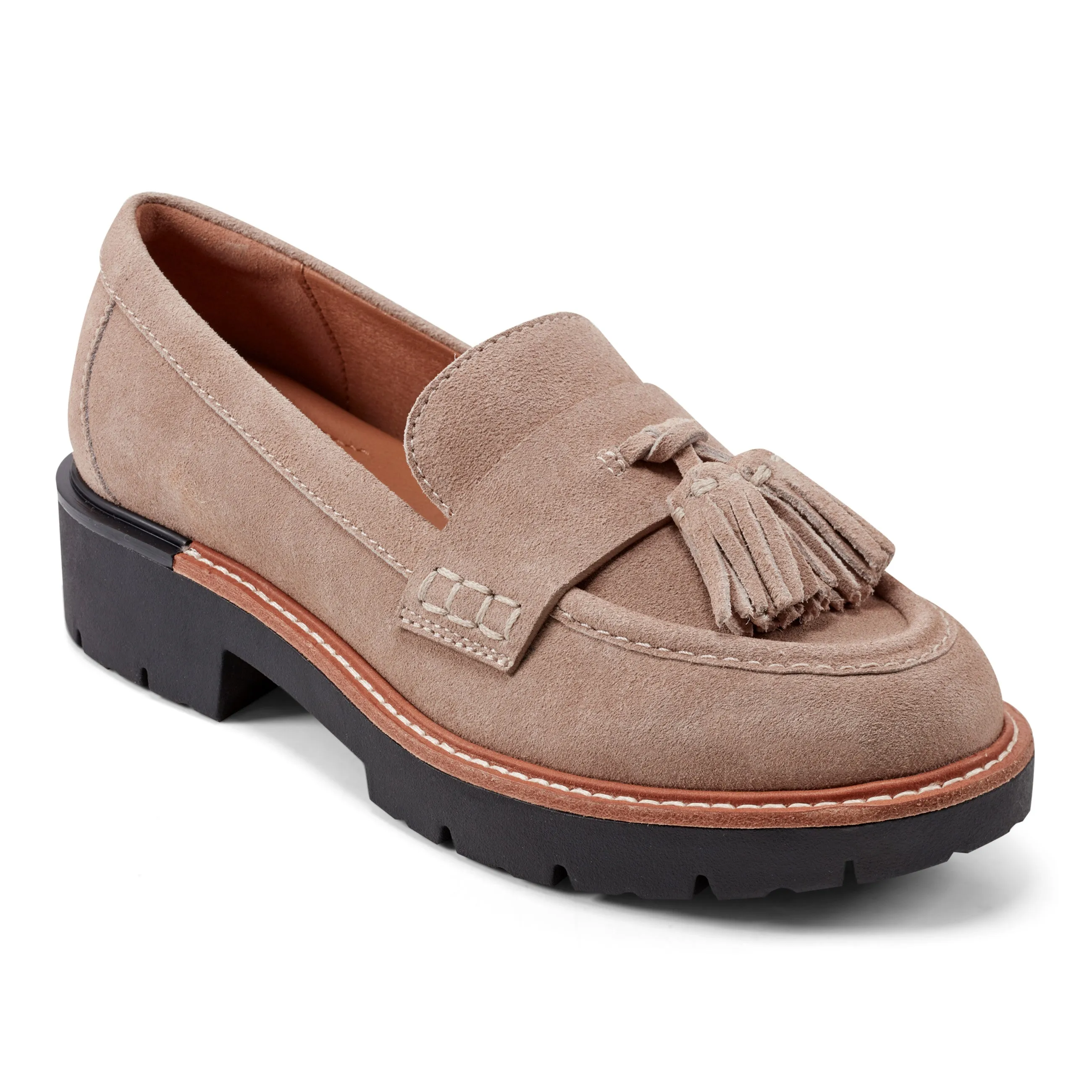 London Cool New Drop Zimm Round Toe Lug Sole Casual Slip-on Loafers