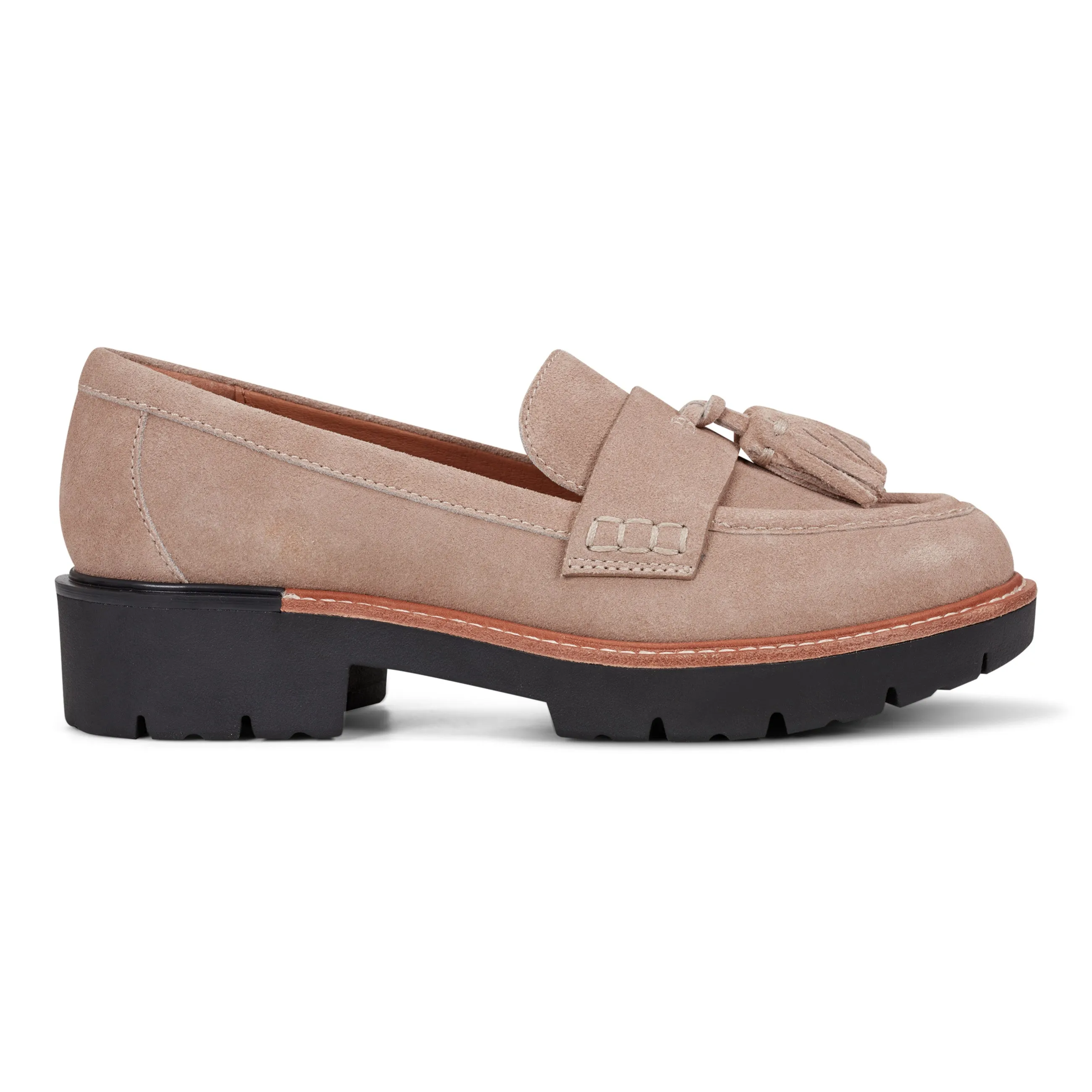 Flexible Fit Busy Professionals Zimm Round Toe Lug Sole Casual Slip-on Loafers