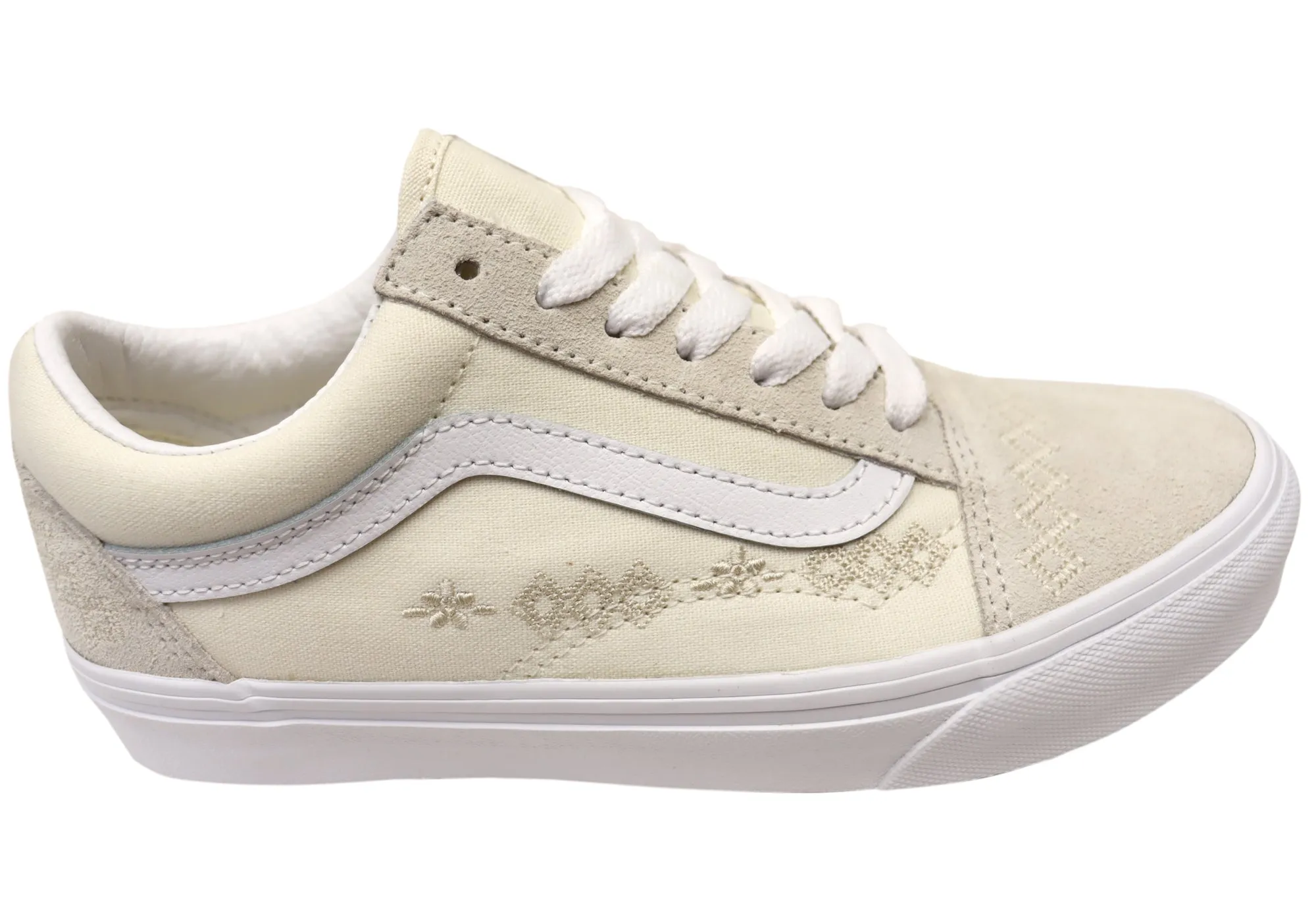 Vans Womens Old Skool Craftcore Marshmallow Sneakers Everyday Routine