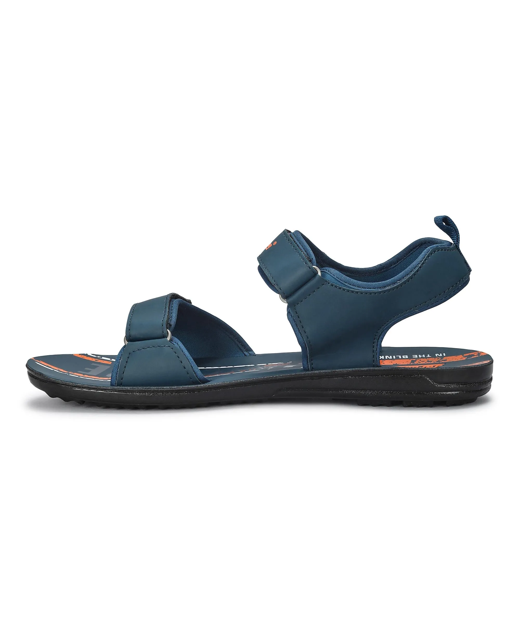Paragon Men's Stylish Lightweight & Durable Blue Velcro Dailywear Sandals Relax Mode