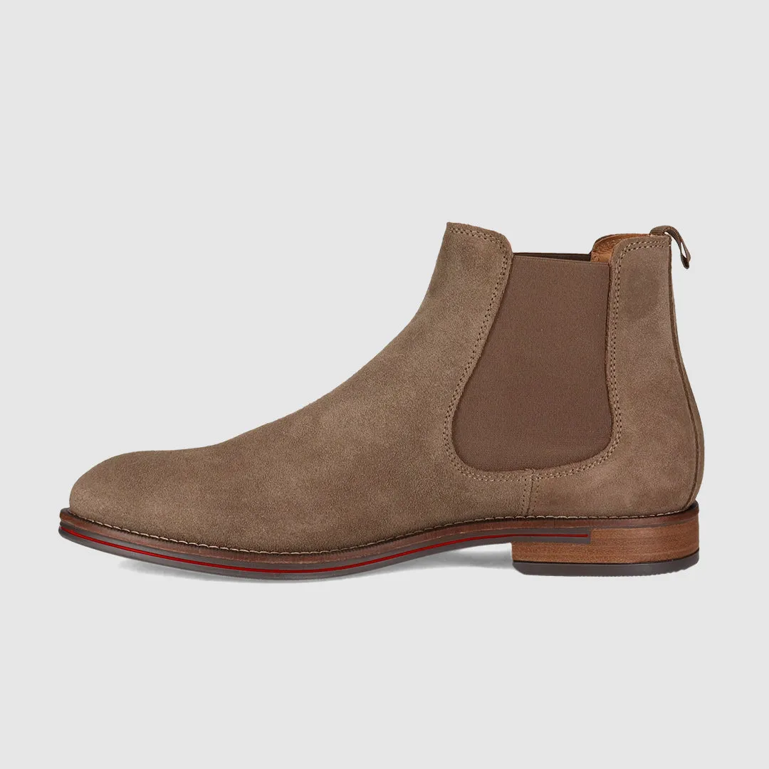 Easy Clean Winner Chelsea Boots Taupe Suede