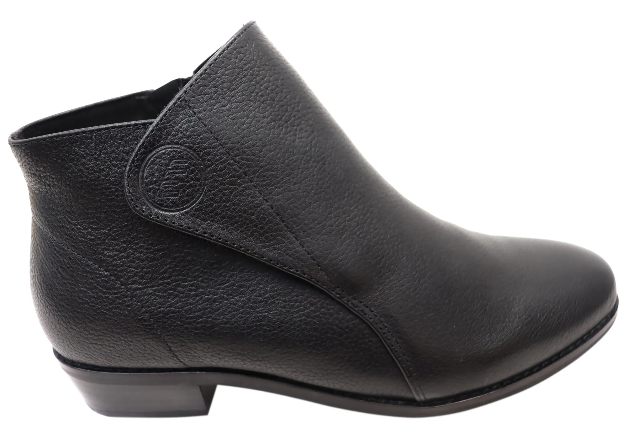 Low Heel Homyped Empress Pixie Womens Comfort Supportive Leather Ankle Boots