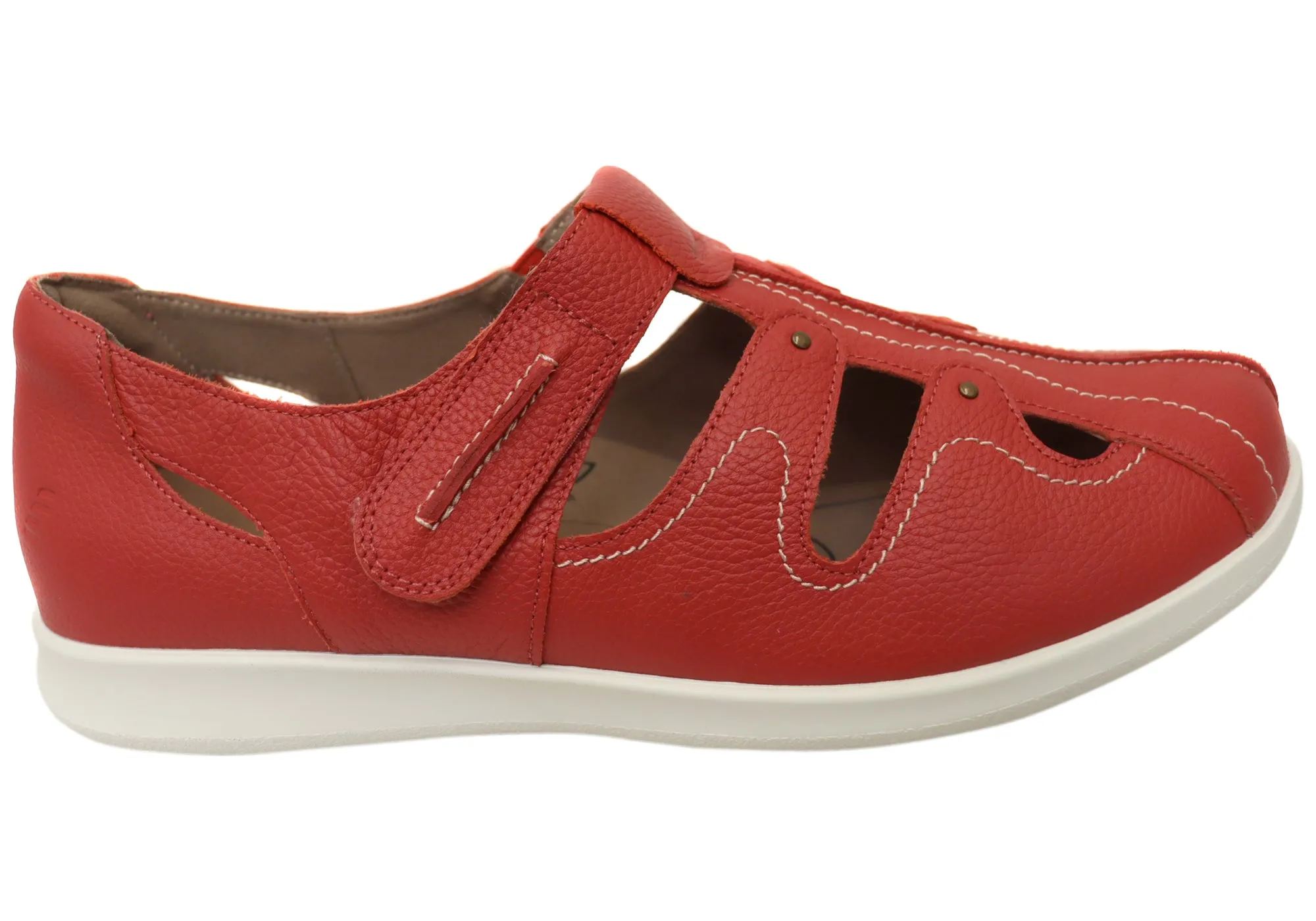 Homyped Jamima Womens Supportive Comfortable Leather Shoes Flexible Grip