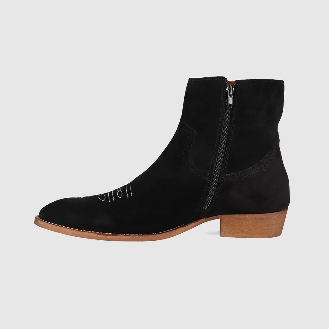 Ziggy Chelsea Boot Black Suede Waterproof Outdoor Trek