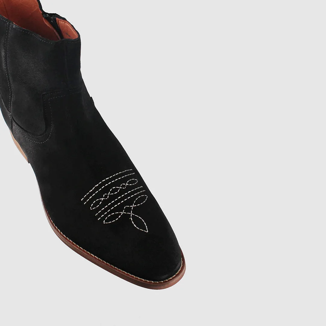 Ziggy Chelsea Boot Black Suede Work Hike