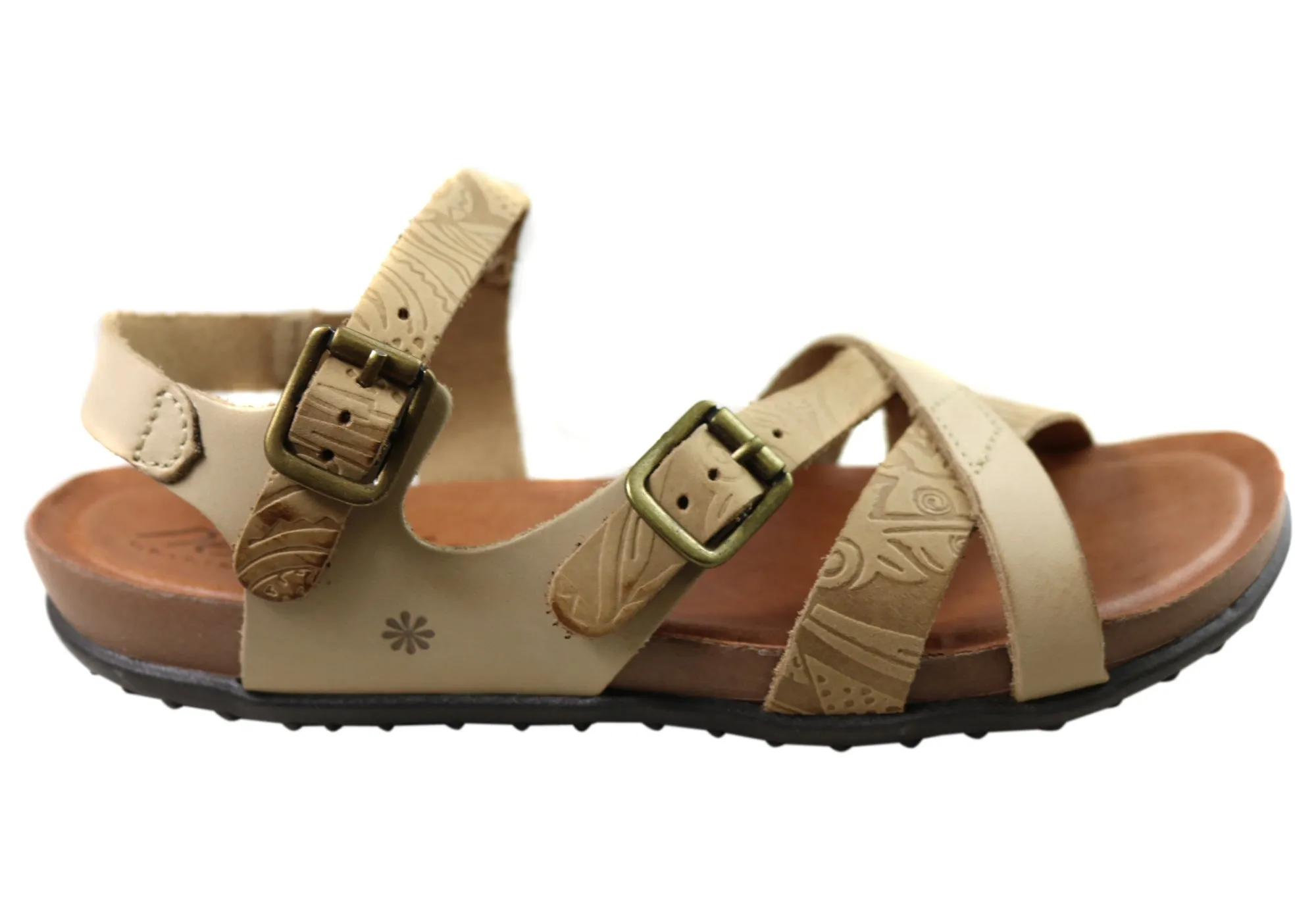 Padded collar New Face Island Womens Comfortable Leather Sandals Made In Brazil