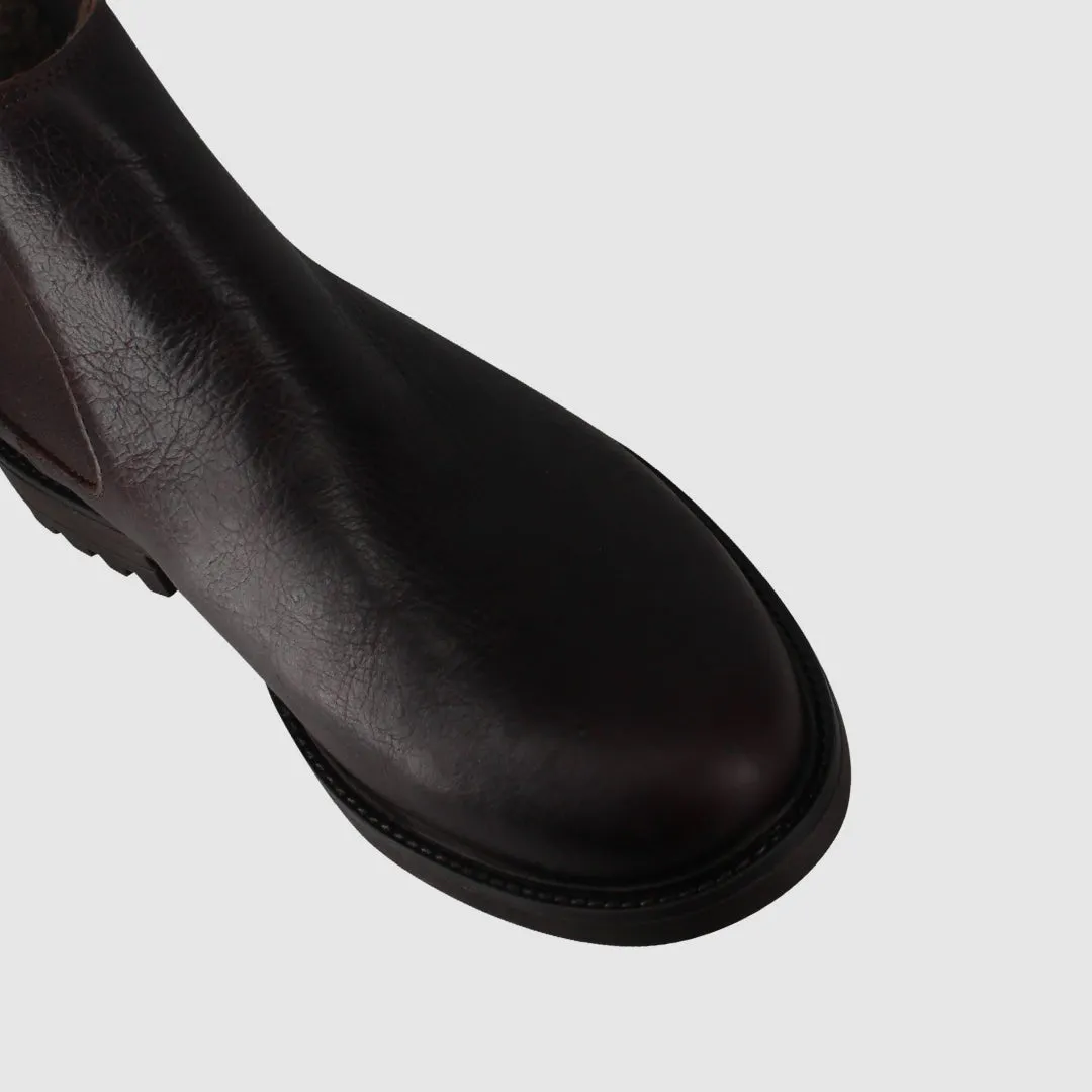 Water Resistant Rodeo Chelsea Boots Dark Brown