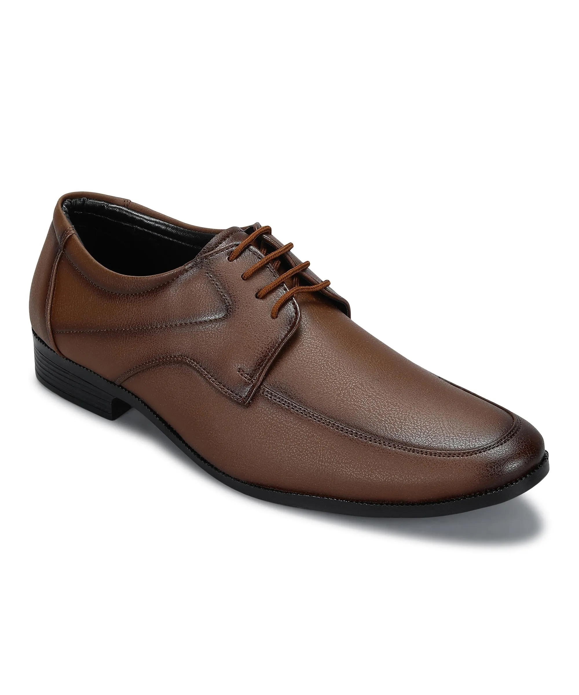 Stage Ready Paragon Men's Tan Formal Shoes with Laces| Durable & Sturdy for Outdoor Wear