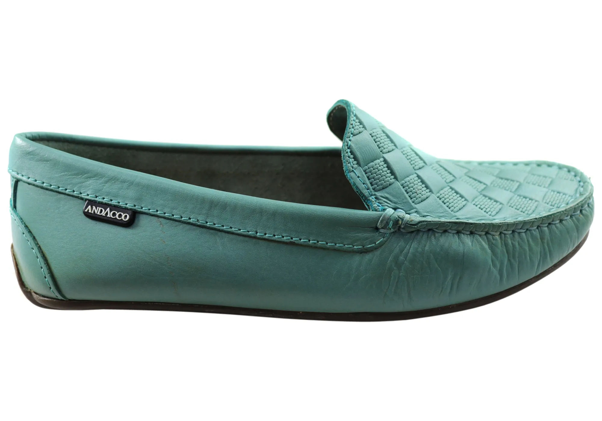 Cool Lifestyle Outdoor Use Andacco Sharon Womens Comfortable Flat Leather Loafers Shoes