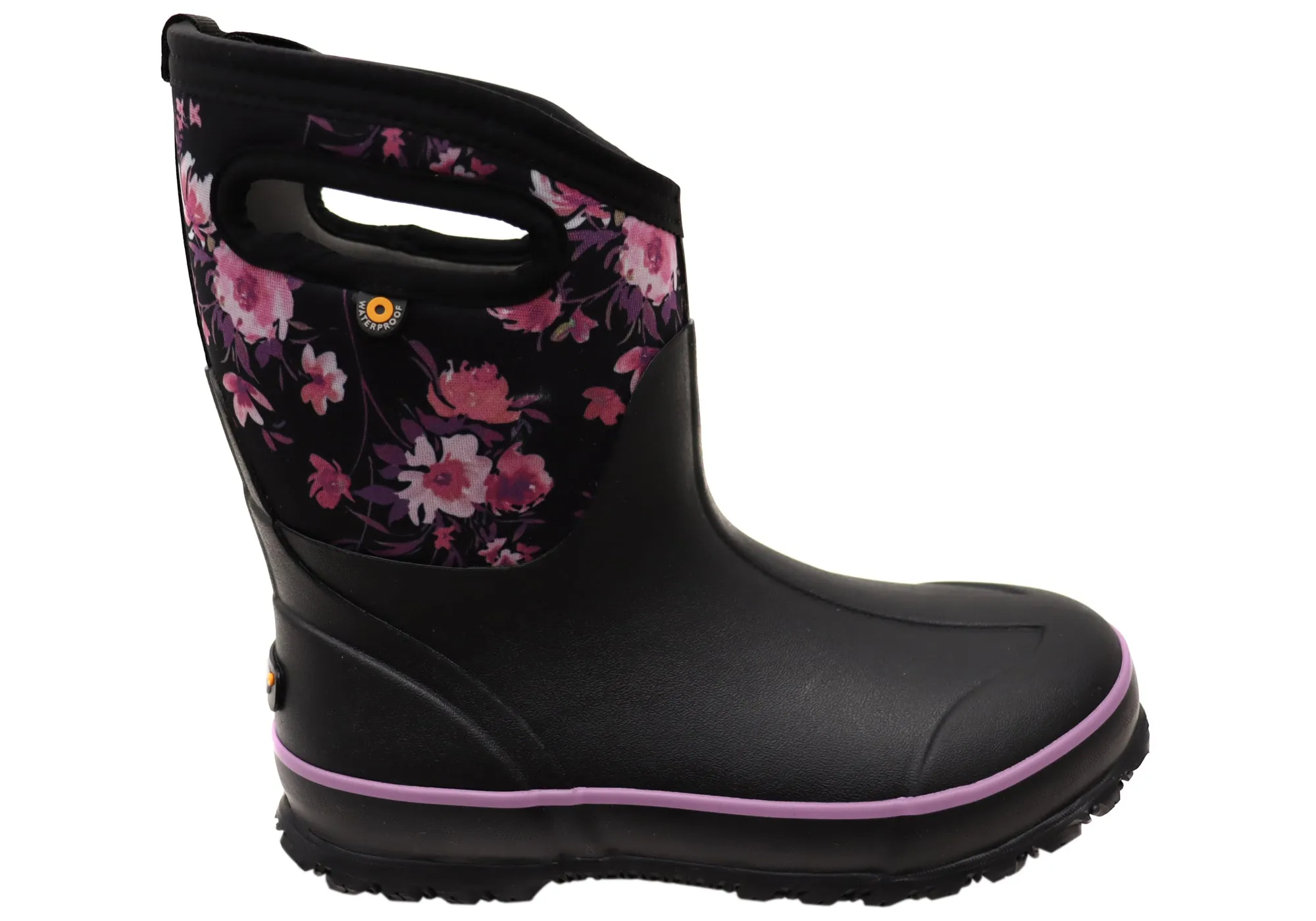 Flexible Comfort Grippy Outsole Weather Resistant User Bogs Womens Classic Mid Painterly Comfortable Gumboots