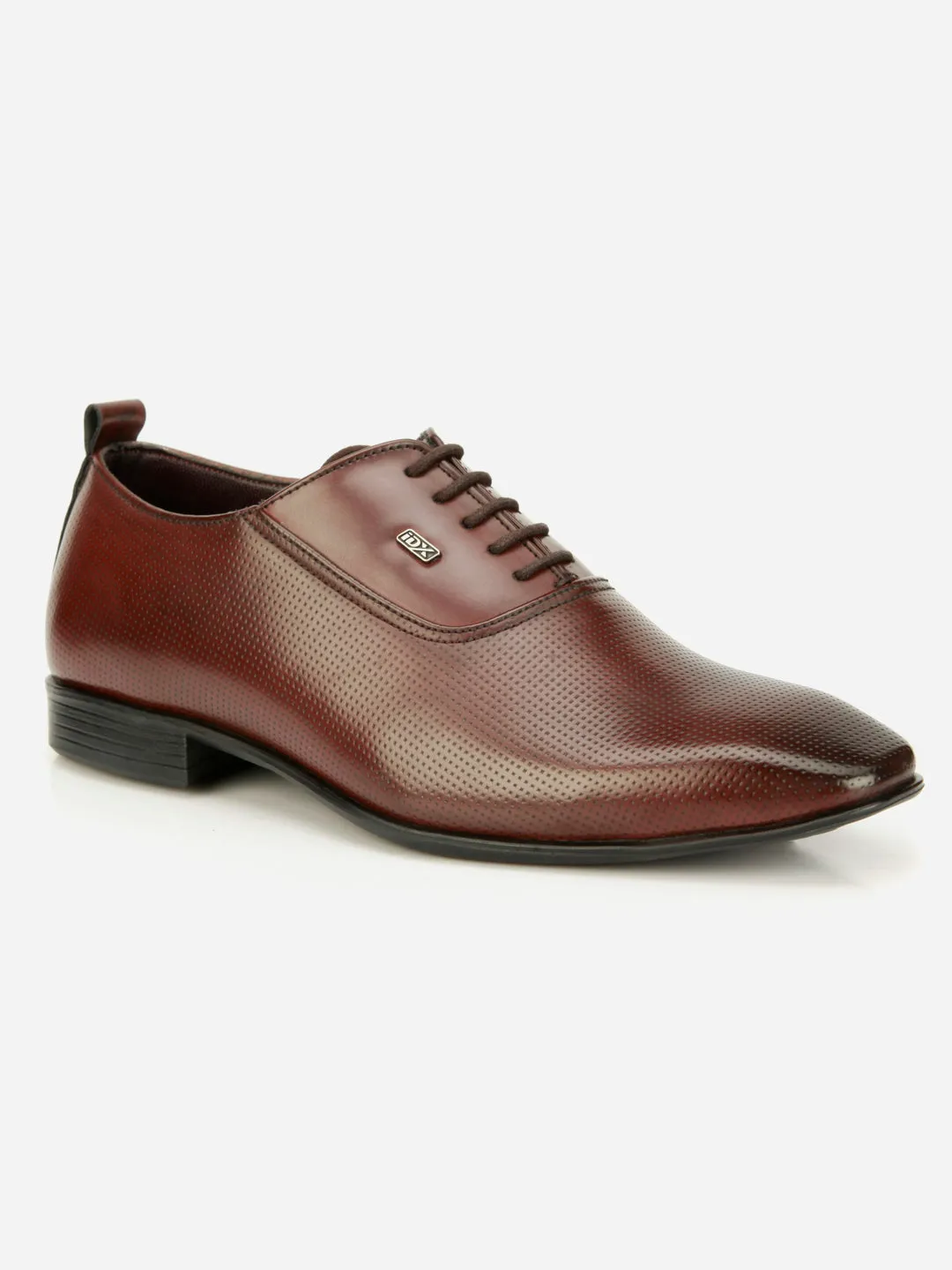 Men's Wine Texture Finish Lace Up Formal (IX2031) Street Formal Wide Room
