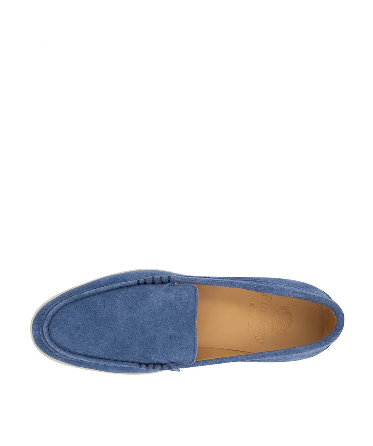 Mocassin MONACO Daim Bleu Camera Ready Dance Night