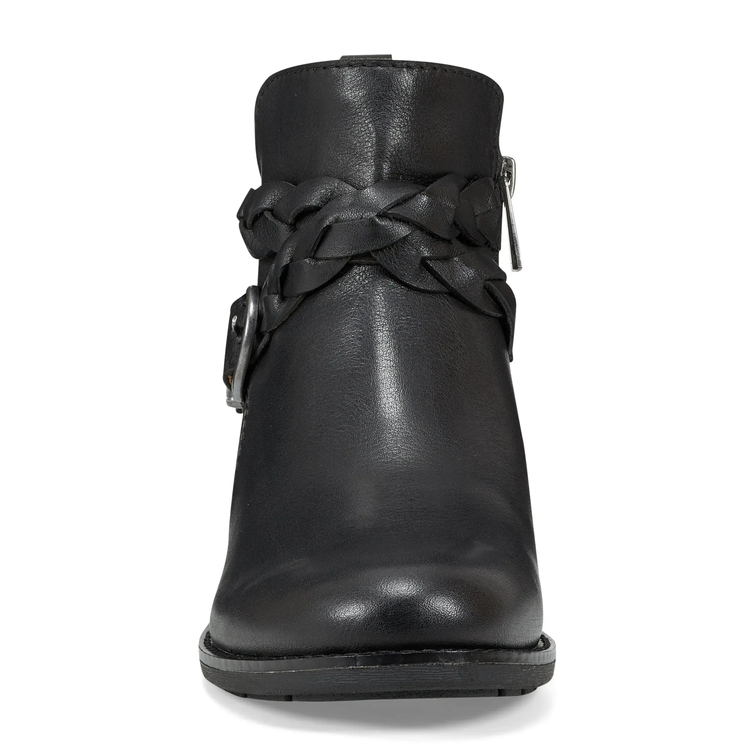 Smart Fit Nicole Round Toe Stacked Heel Casual Booties