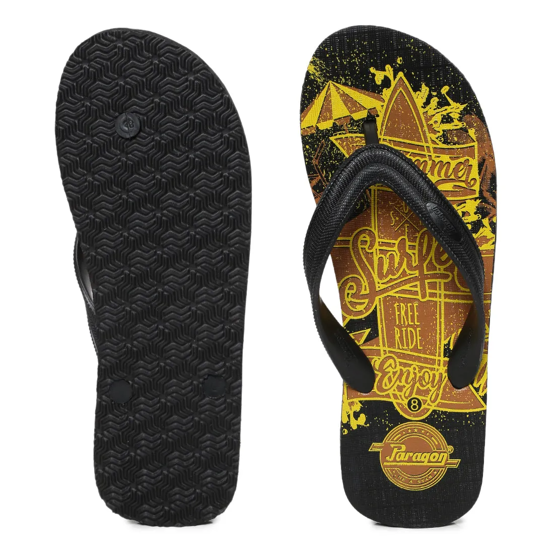 Comfy Footstep Paragon  HWK3719G Men Stylish Lightweight Flipflops | Casual & Comfortable Daily-wear Slippers for Indoor & Outdoor | For Everyday Use