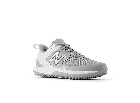 New Balance Women's VELO v3 Turf Softball Shoes - Grey with White - STVELOG3 Memory Foam