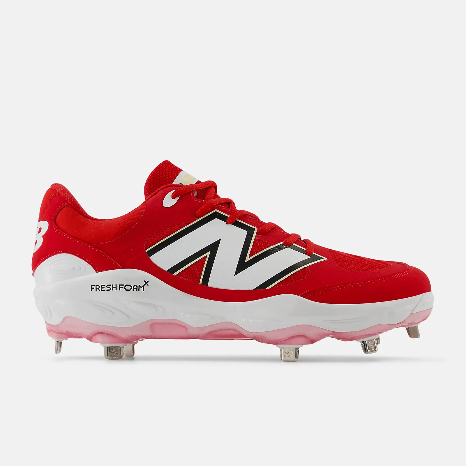 New Balance Men's Fresh Foam X 3000 v7 Metal Baseball Cleats - Red - L3000TR7 Icon Edge