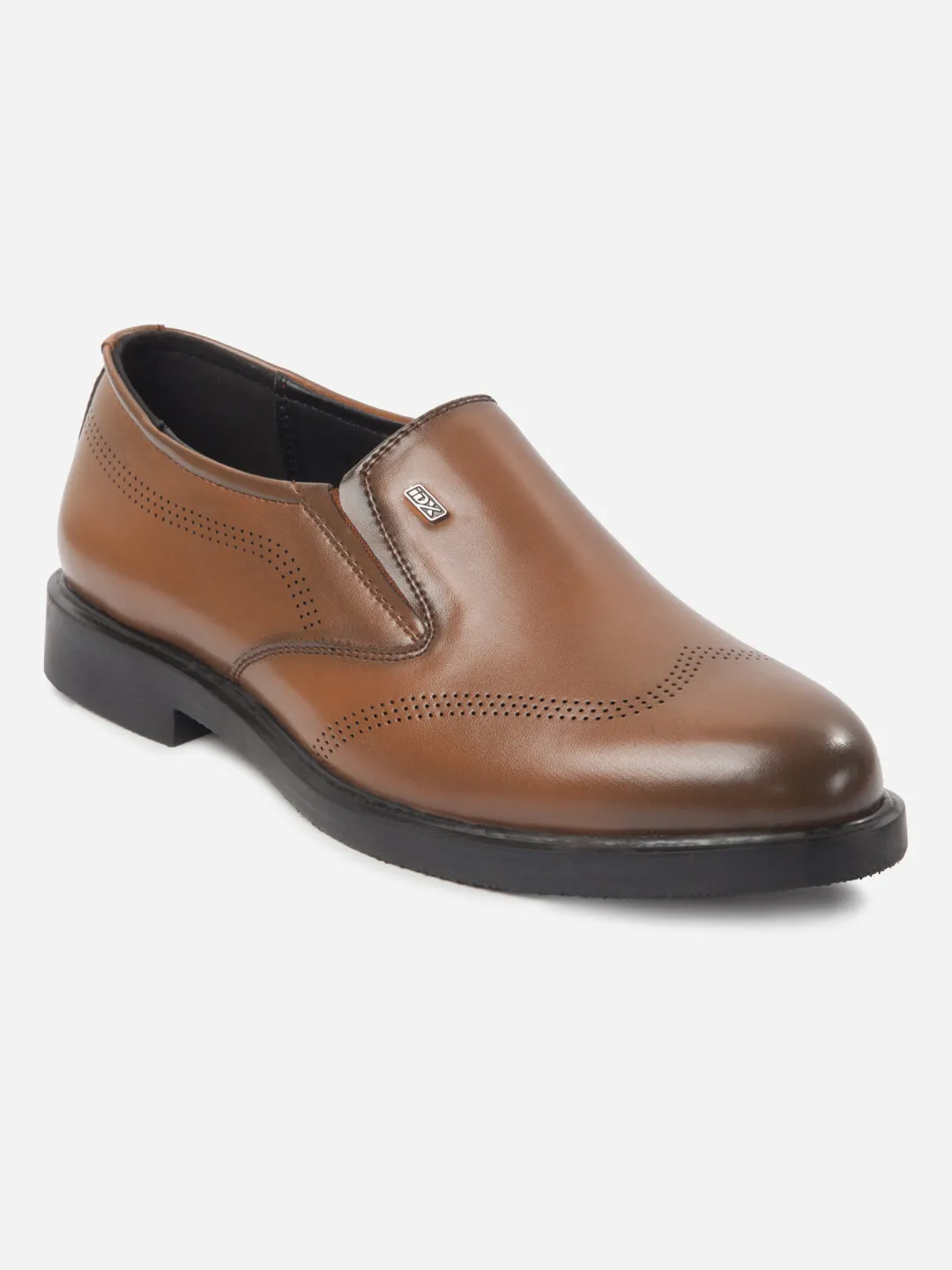 Cap Toe Men's Brown Formal Slipon Shoes (IX1091)
