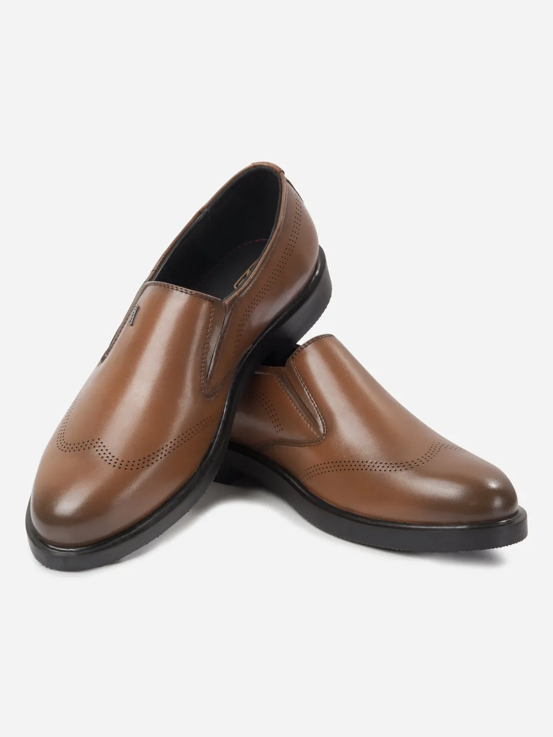 Anniversary Celebration Line Fit Men's Brown Formal Slipon Shoes (IX1091)