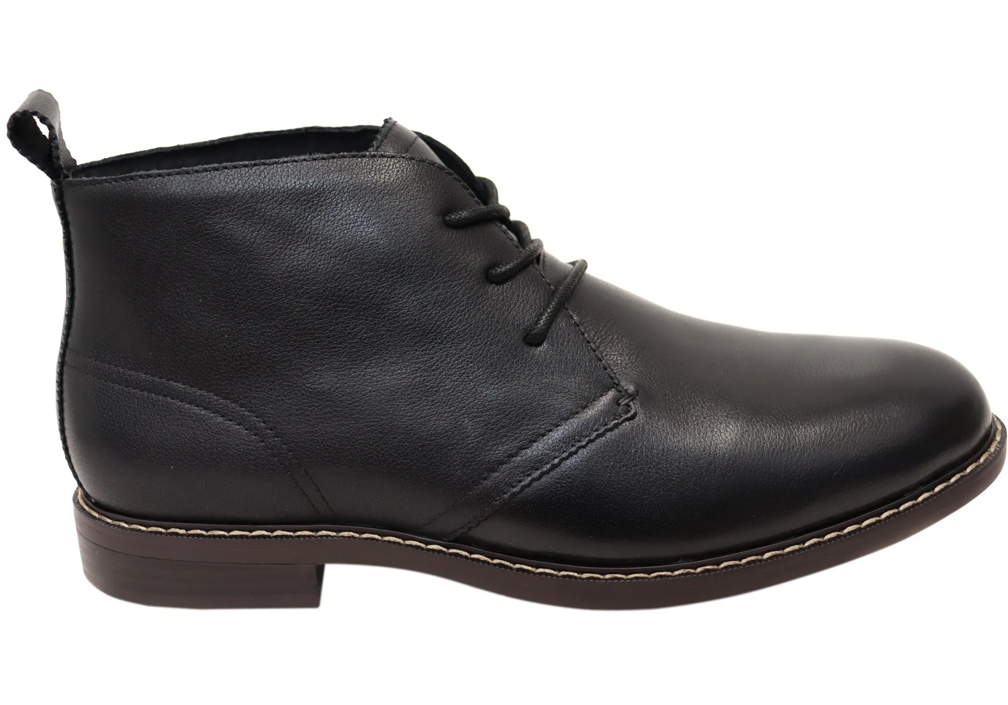 Padded Interior Rough Terrain Air Move Hush Puppies Harbour Mens Wide Width Leather Lace Up Boots