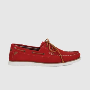 athletic style Simple Comfort Brighton Boat Shoes Red Suede