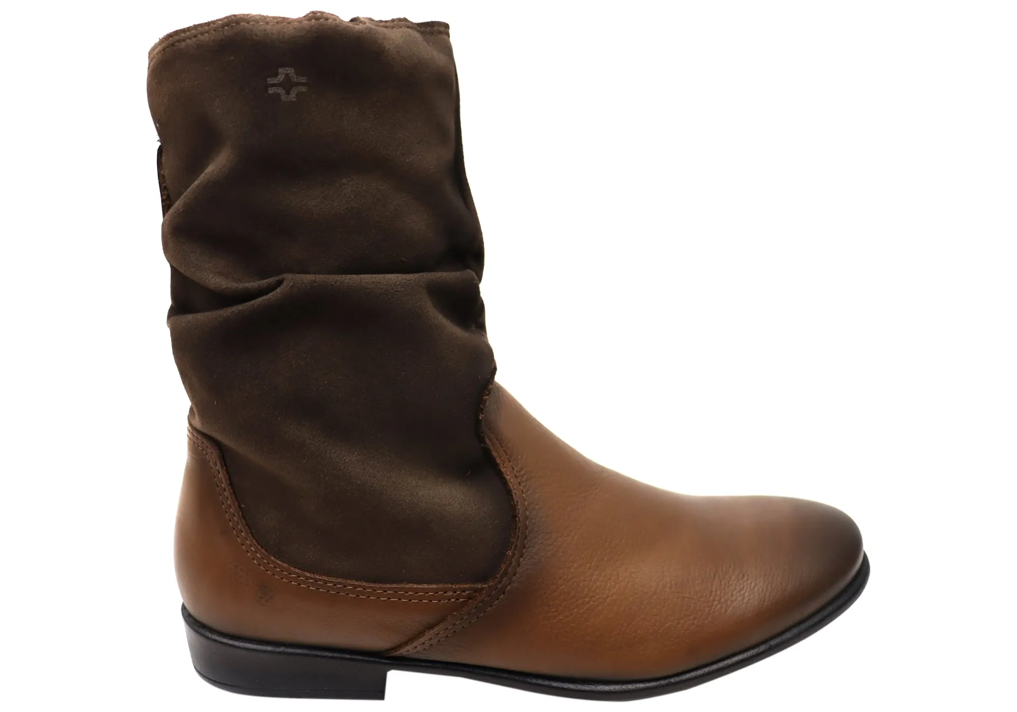Essential Piece Reliable Fit Perlatto Lucia Womens Brazilian Comfortable Leather Mid Calf Boots