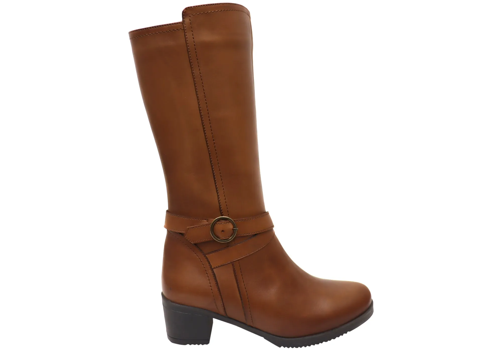 Sleek Design Urban Exploration Orizonte Chatsworth Womens European Comfortable Leather Mid Calf Boots