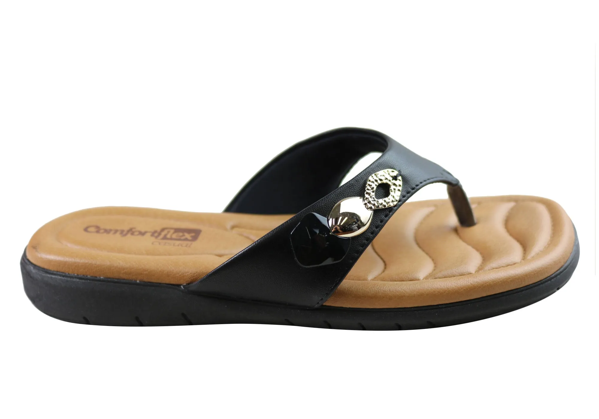 Comfortflex Natalie Womens Comfortable Thongs Sandals Made In Brazil Summer Glow