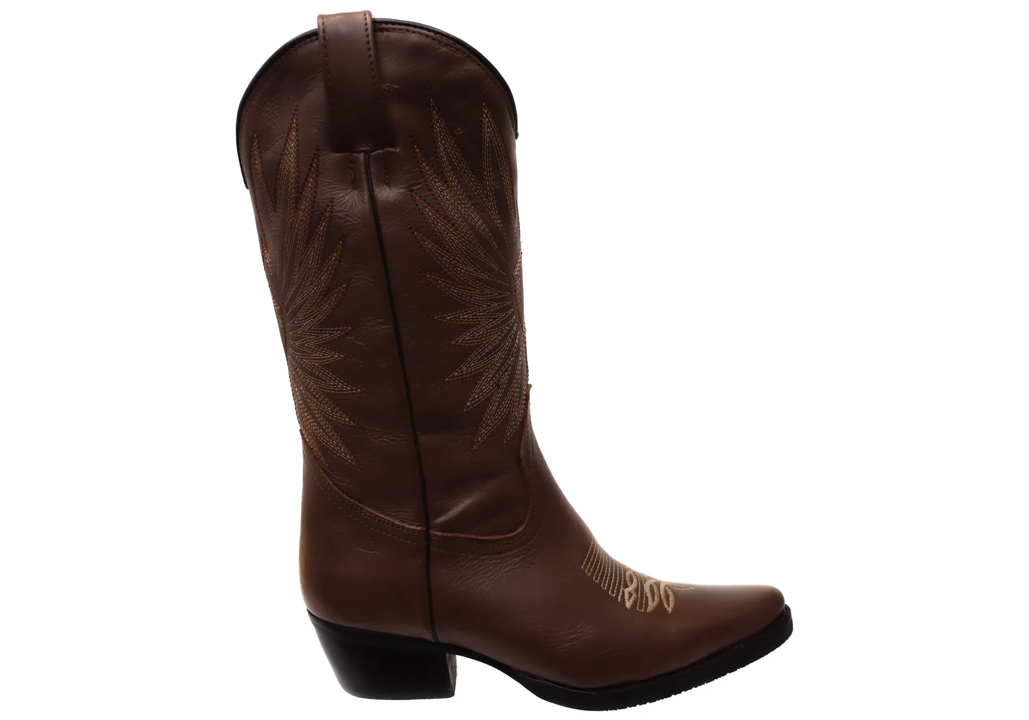 Low Ankle Style D Milton Eliza Womens Comfortable Leather Western Cowboy Boots