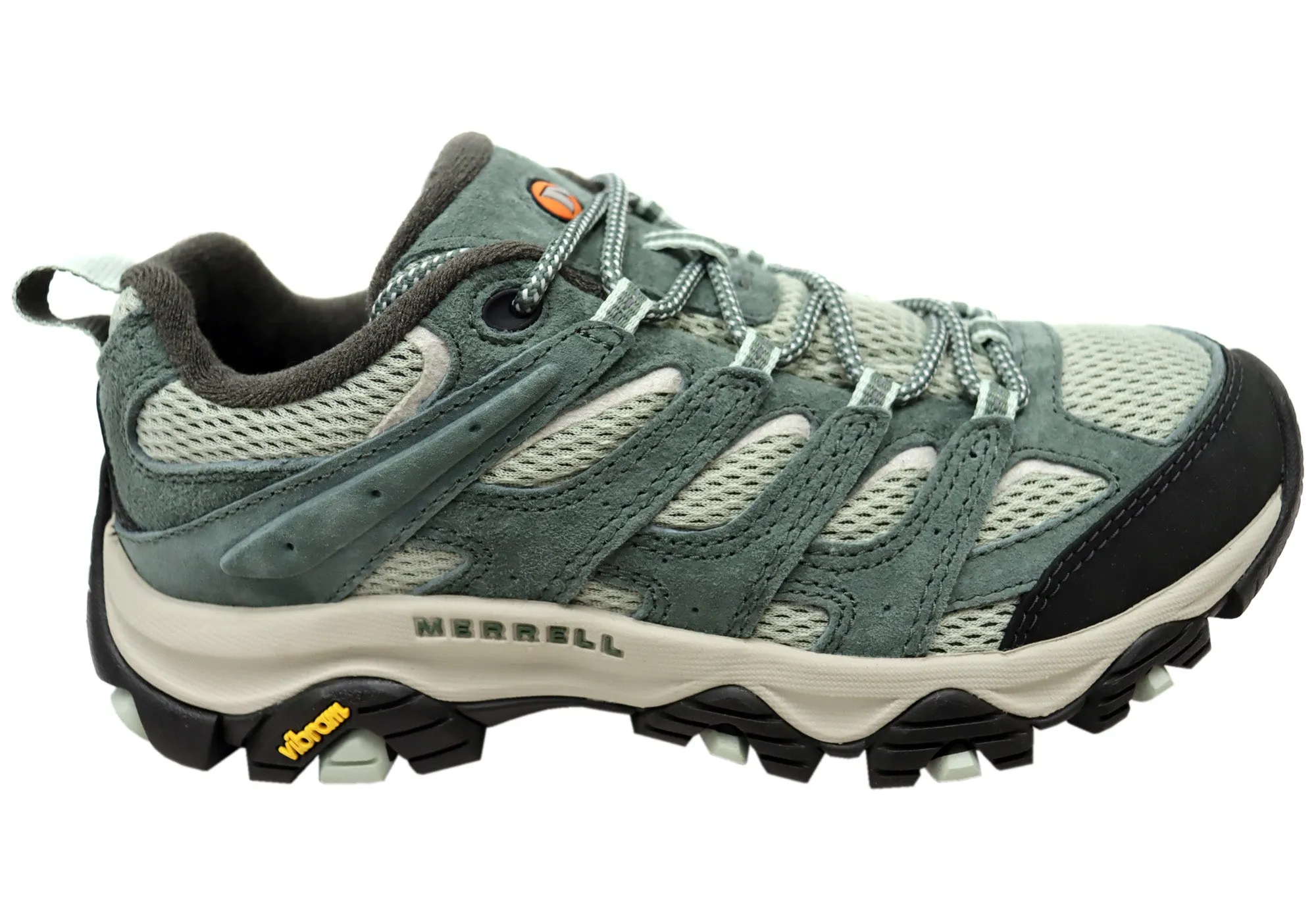 Elastic Band Anatomical Toe Box Merrell Womens Moab 3 Comfortable Lace Up Hiking Shoes Laurel